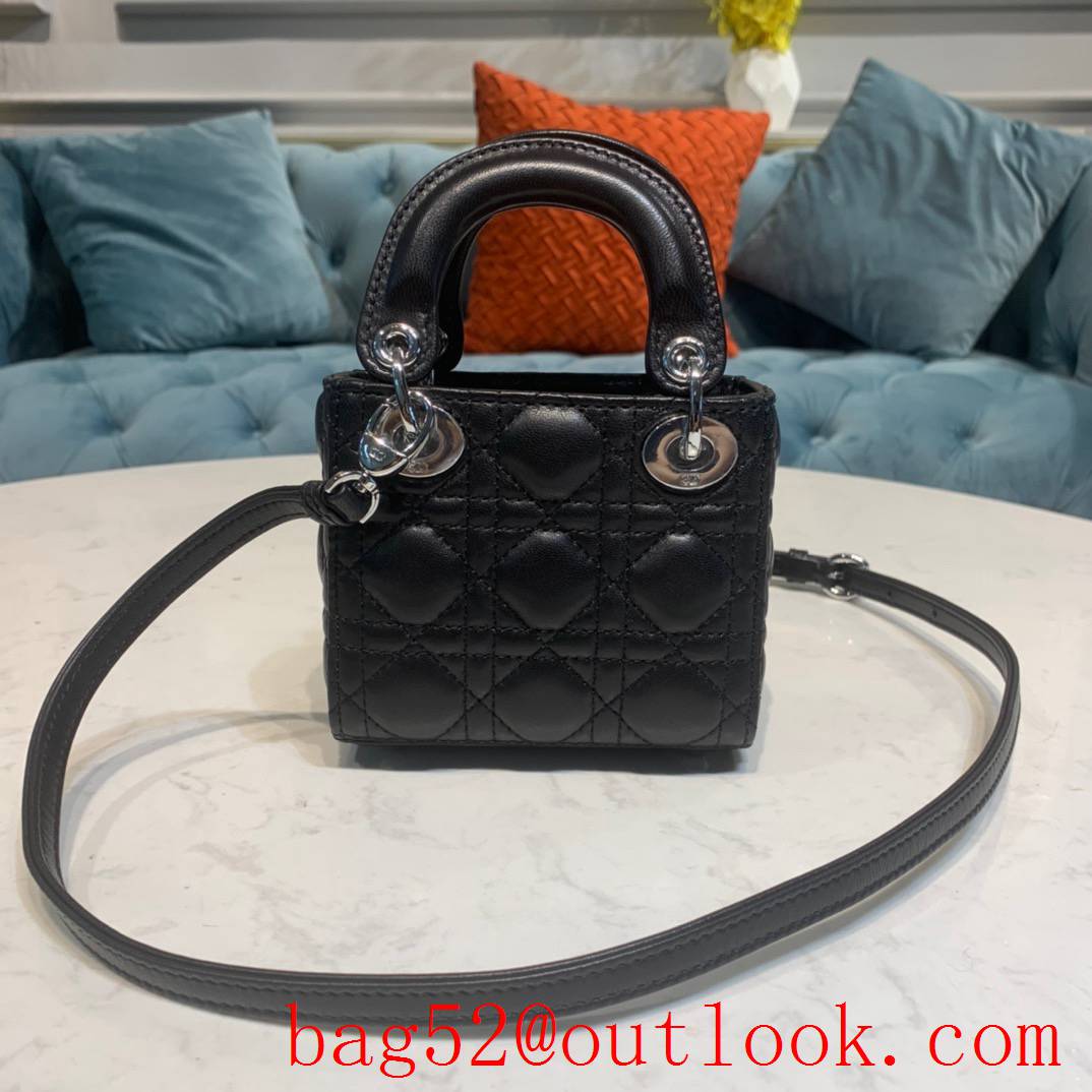 Dior Super Mini Diana Bag Black D??? ???? M???? shoulder tote bag