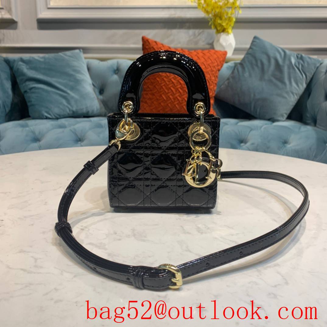 Dior Super Mini Diana Bag Black D??? ???? M???? shoulder tote bag