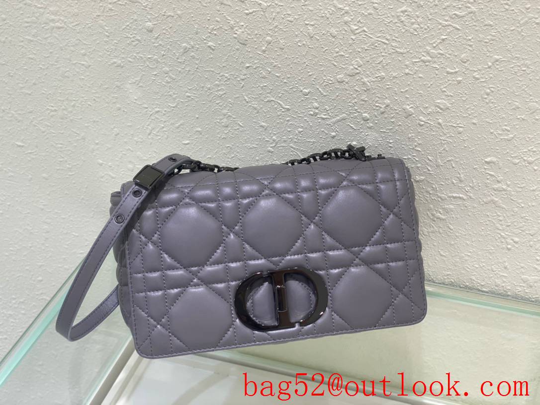 Dior Caro turbo bag black hardware calfskin light purpule shoulder meidum handbag