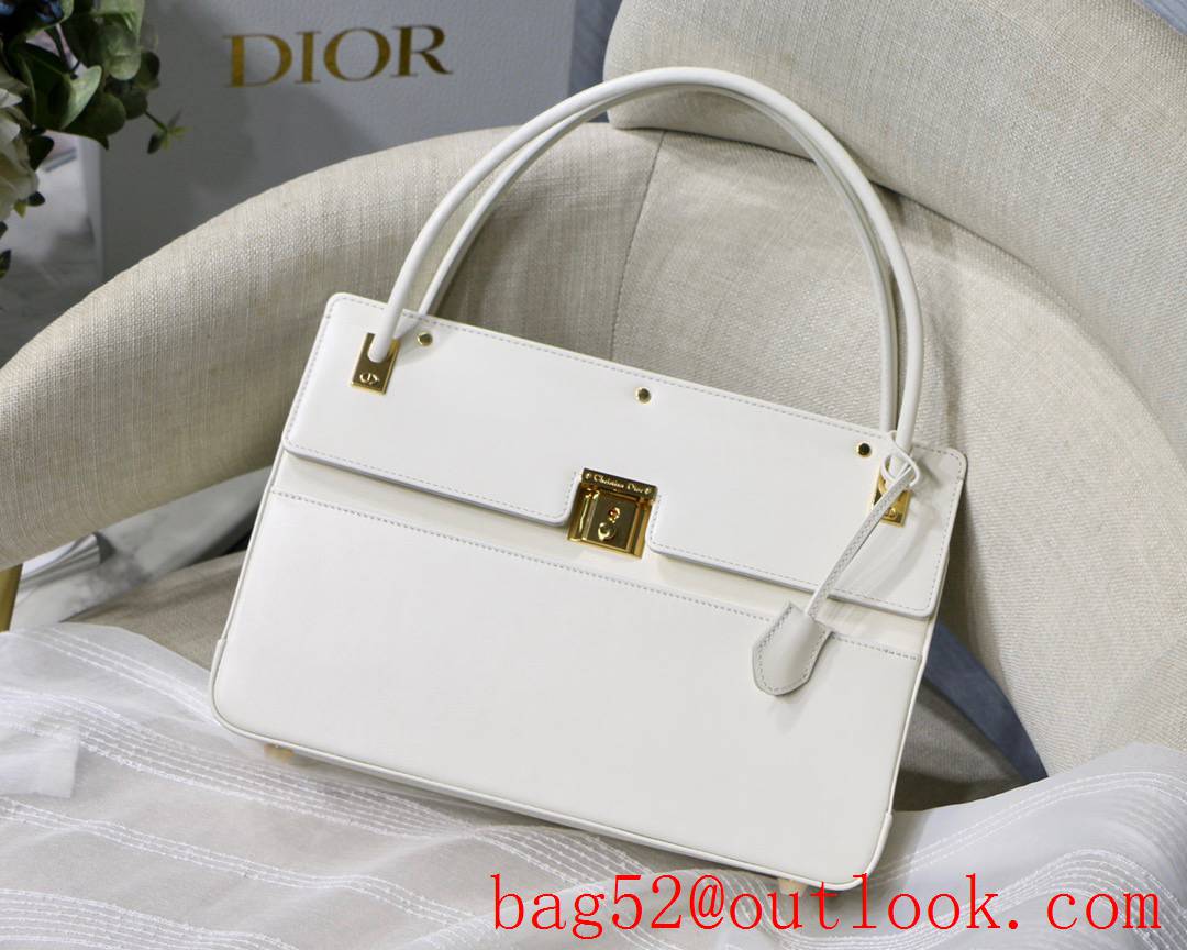 Dior new Parisienne bag Vintage Design Practical Features Smooth Calfskin Closure white handbag