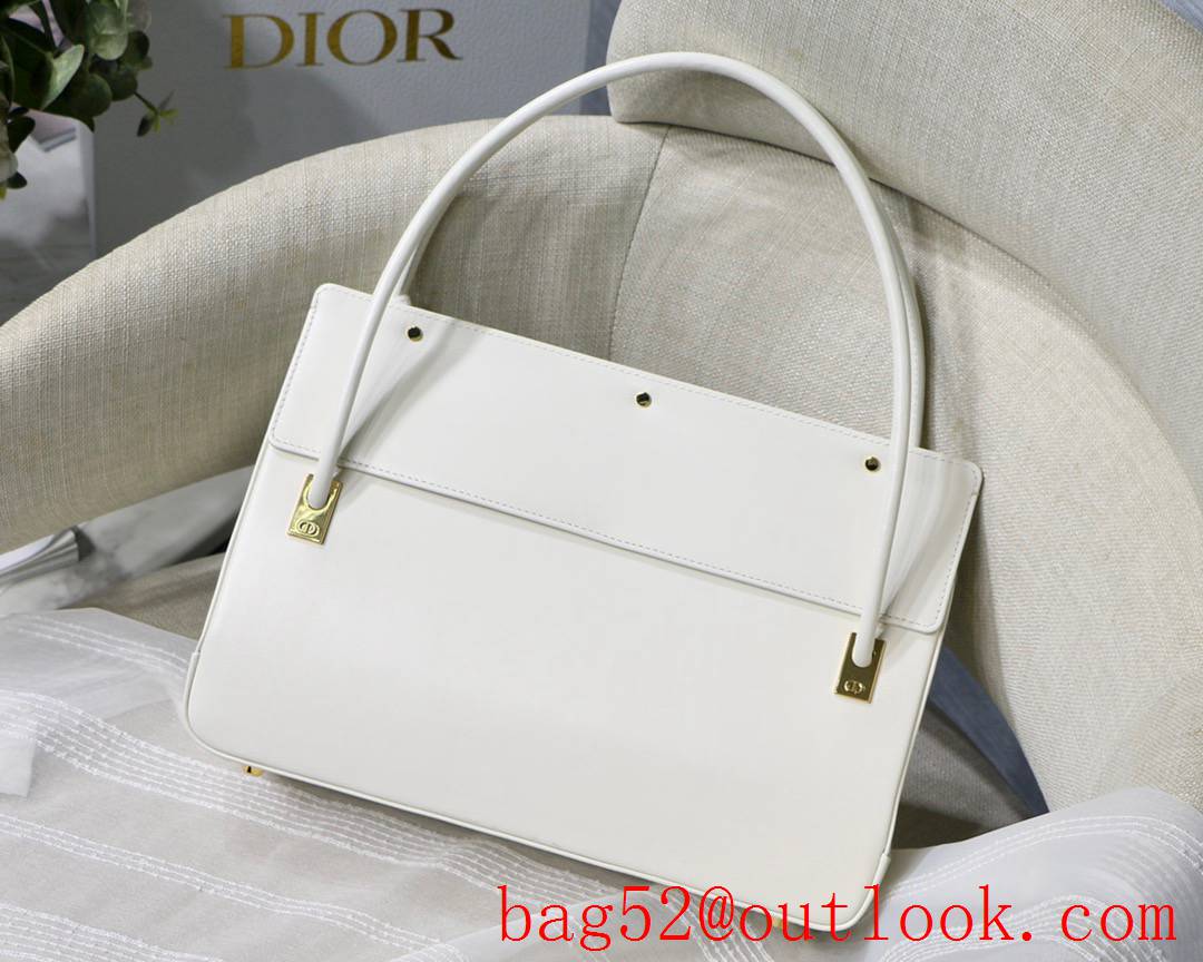 Dior new Parisienne bag Vintage Design Practical Features Smooth Calfskin Closure white handbag