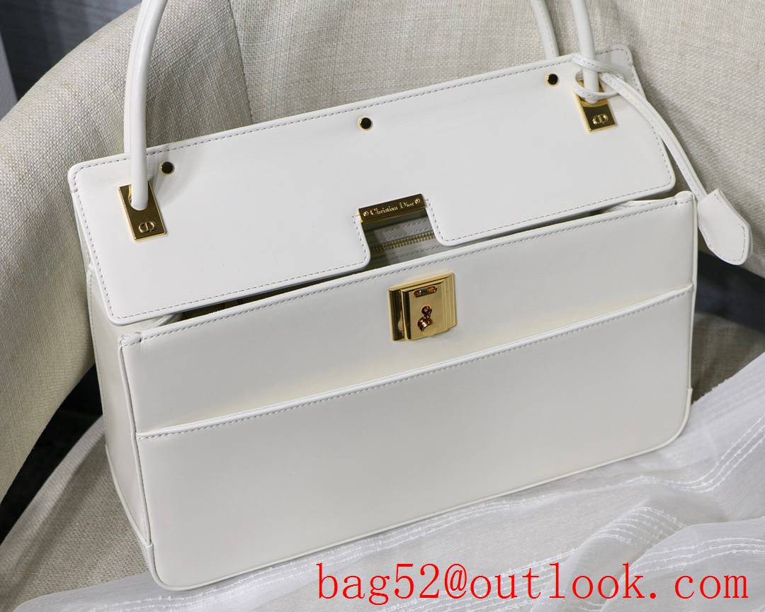 Dior new Parisienne bag Vintage Design Practical Features Smooth Calfskin Closure white handbag