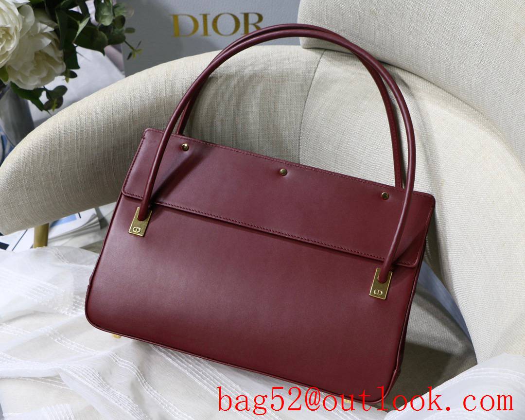 Dior new Parisienne bag Vintage Design Practical Features Smooth Calfskin Closure winered handbag