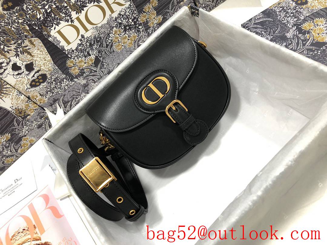 Dior small Bobby in Plain Leather ShoulderStyle black bag
