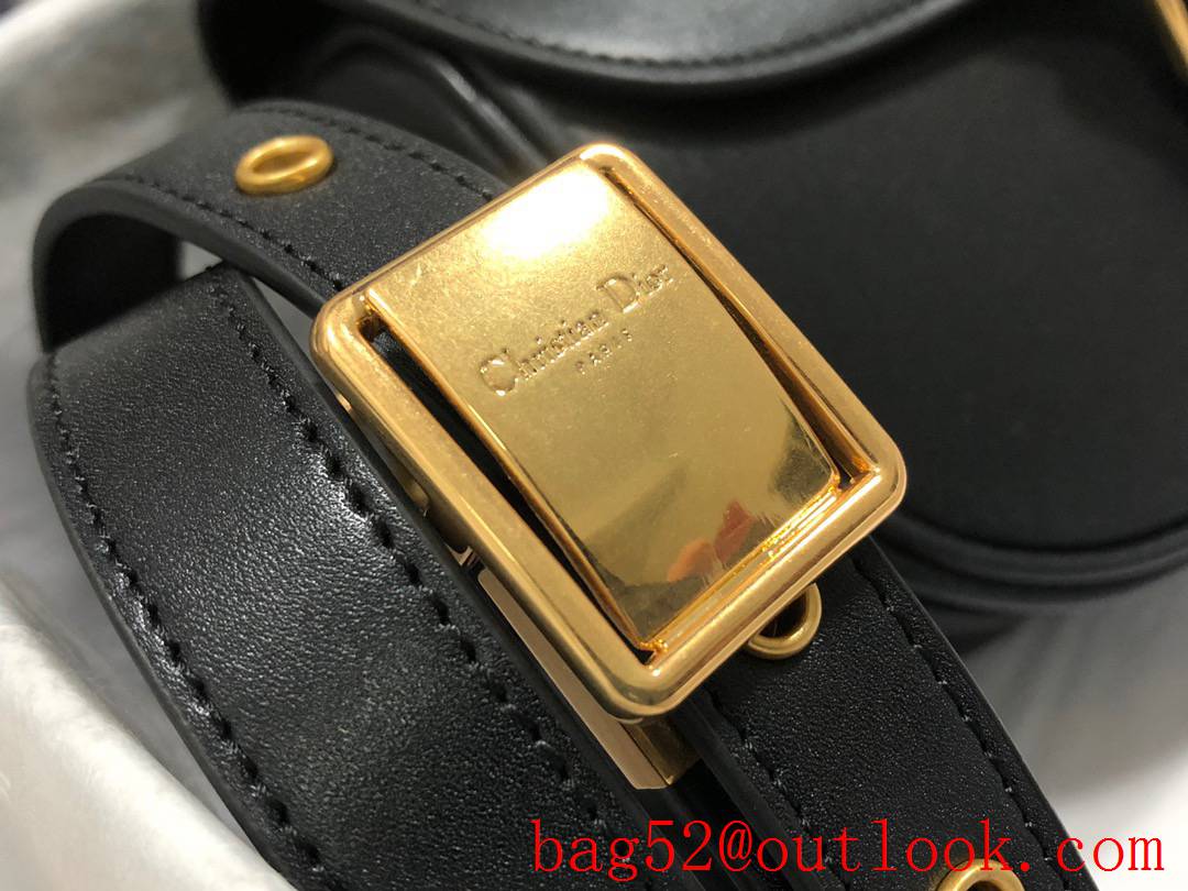 Dior small Bobby in Plain Leather ShoulderStyle black bag