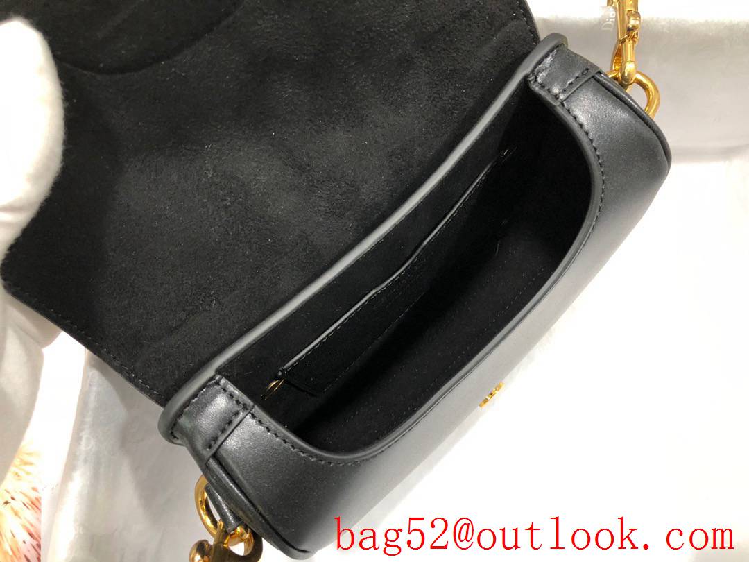 Dior small Bobby in Plain Leather ShoulderStyle black bag