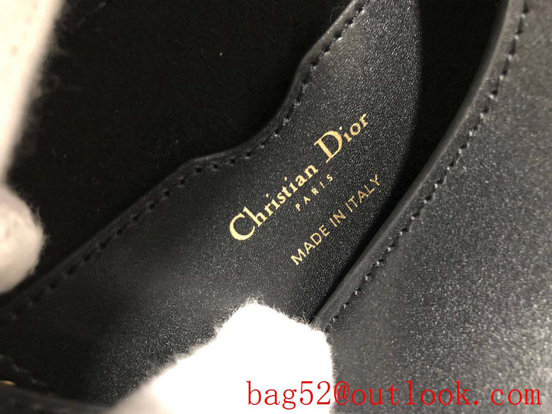 Dior small Bobby in Plain Leather ShoulderStyle black bag