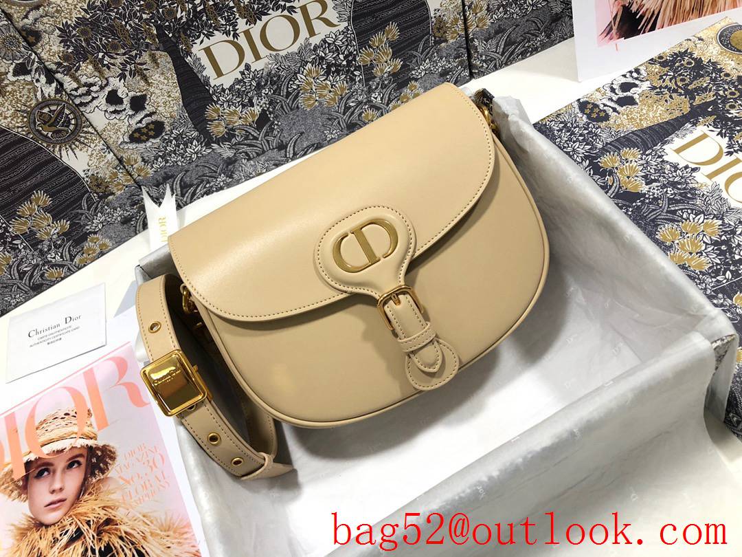 Dior bobby medium plainweave cream shoulder leather bag