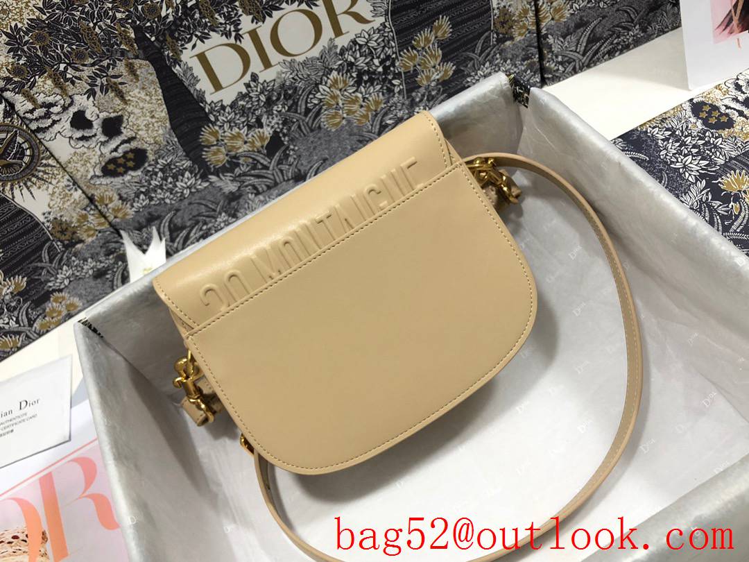 Dior bobby small plainweave cream shoulder leather bag