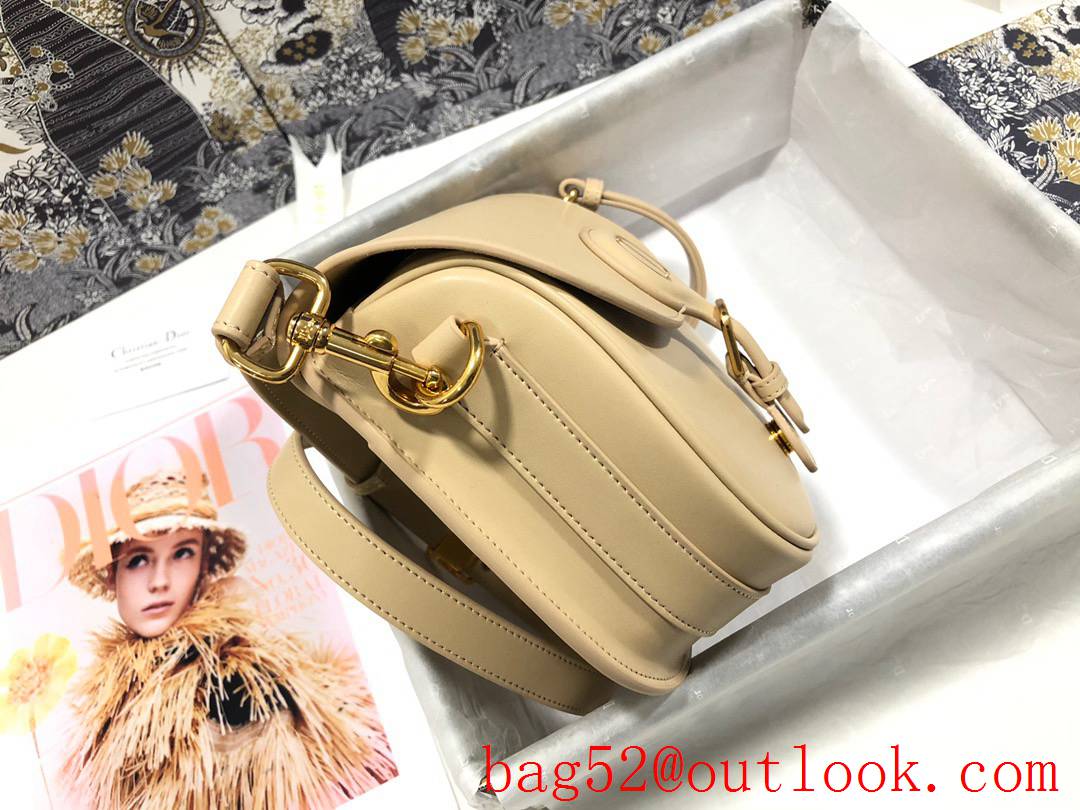 Dior bobby small plainweave cream shoulder leather bag