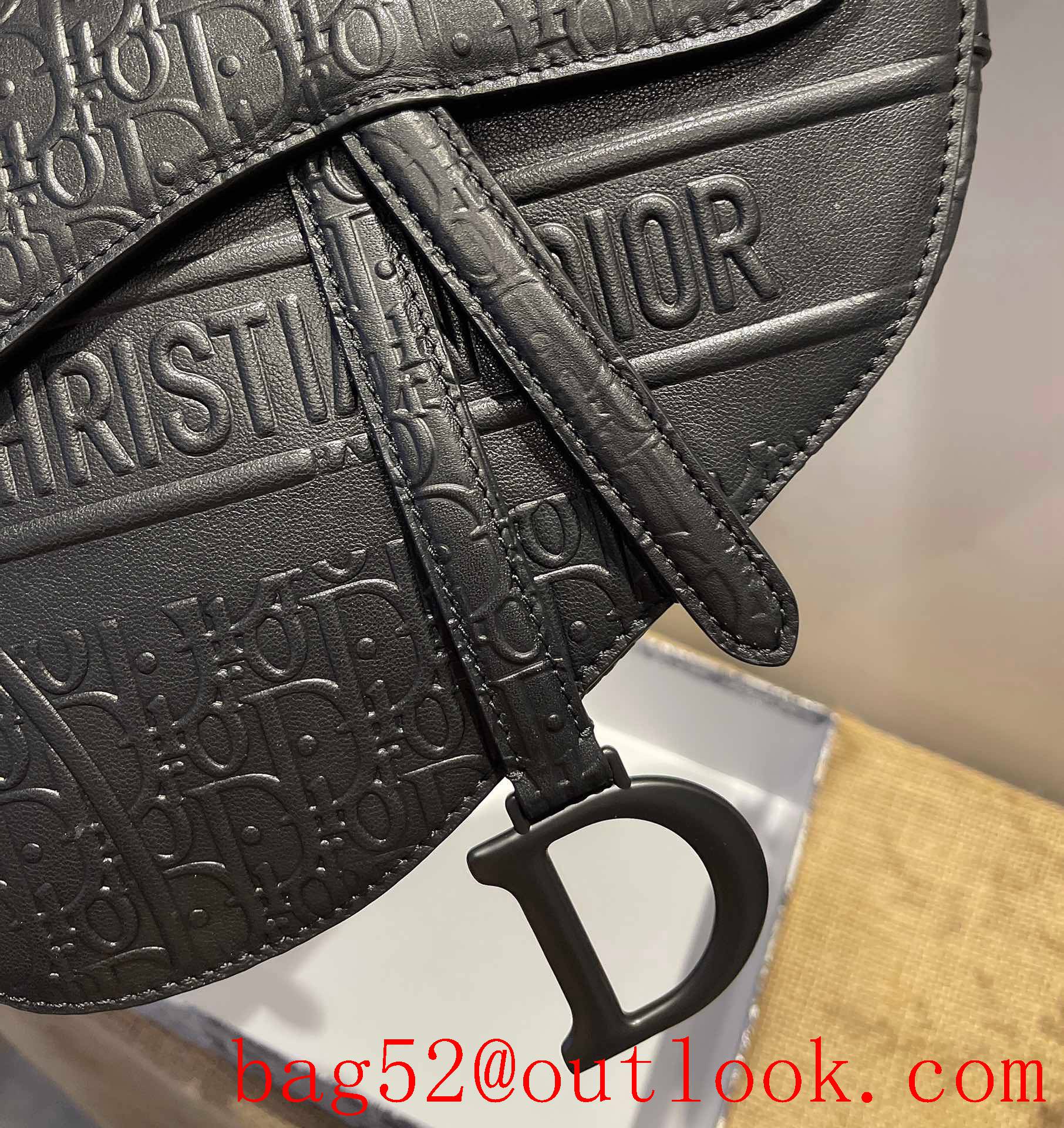 Dior Anti-IT medium saddle leather full body logo handbag shoulder crossbody bag