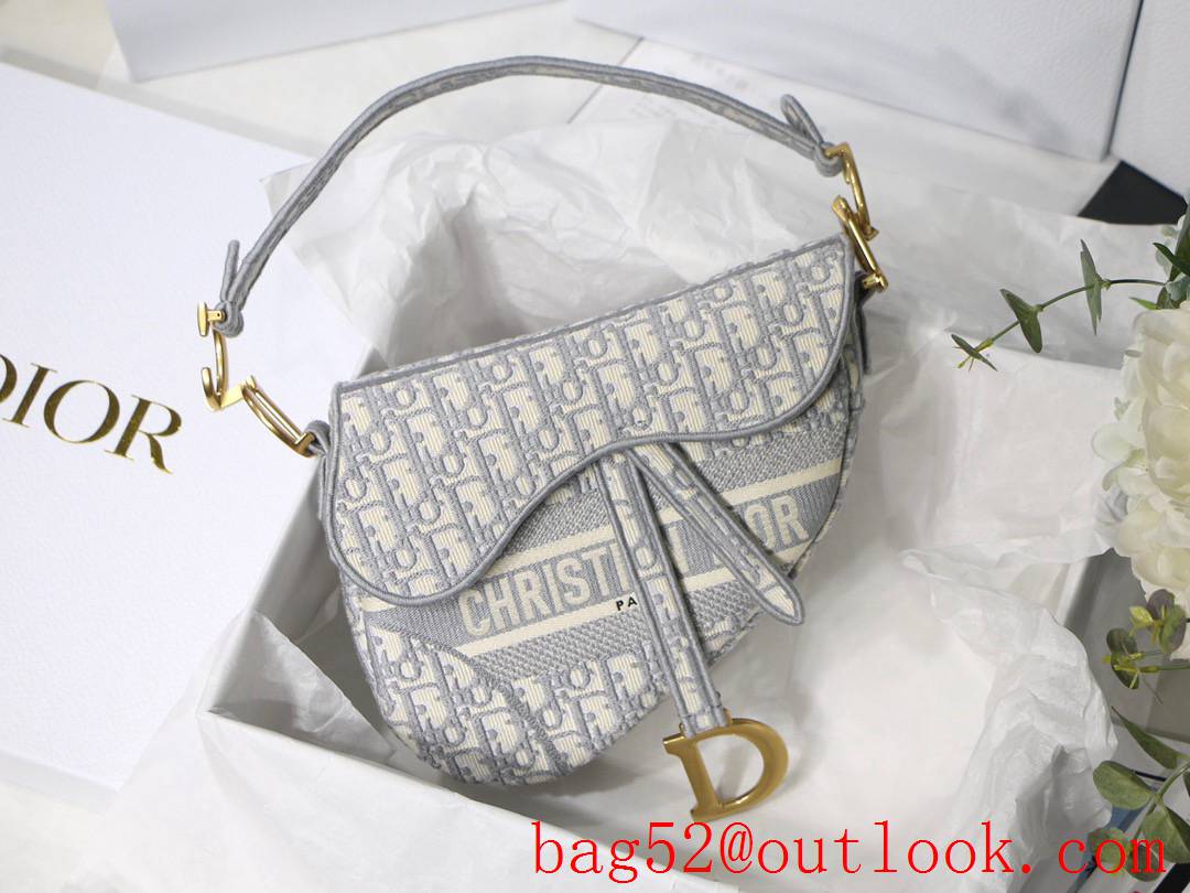 Dior bolique Anti-IT Bag CD metal logo white saddle bag