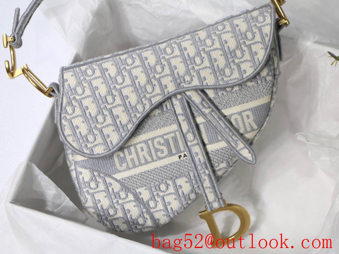 Dior bolique Anti-IT Bag CD metal logo white saddle bag