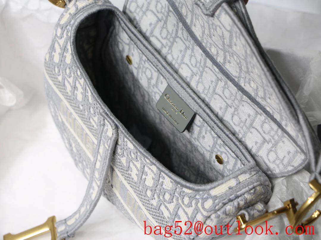 Dior bolique Anti-IT Bag CD metal logo white saddle bag