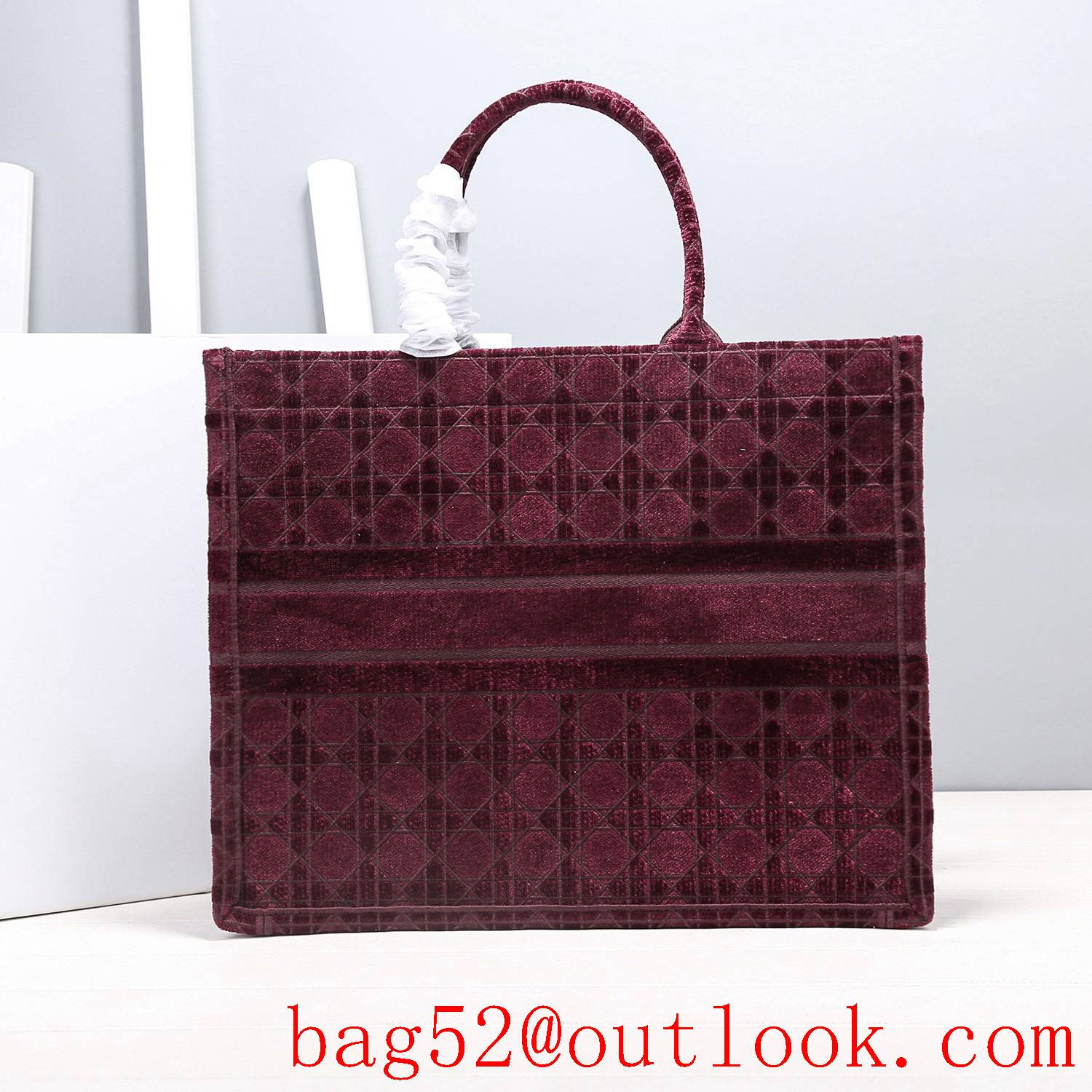 Dior Seasonal Presbyopia Velvet Oblique Print red large handbag bag