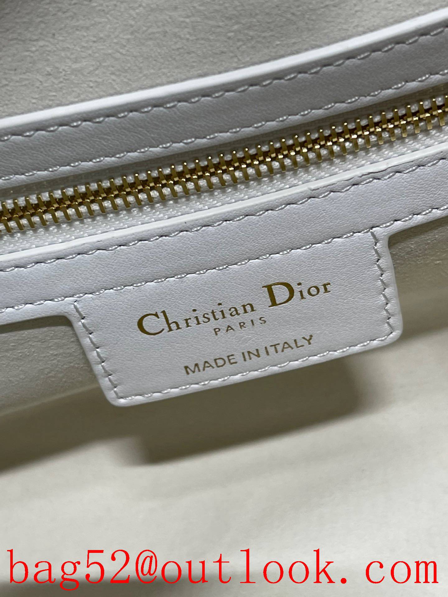 Dior cow leather shoulder Small plain weave crossbody white handbag bag