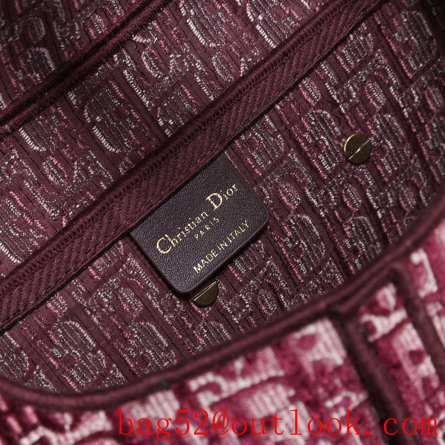 Dior red small velvet saddle full logo D button shoulder bag