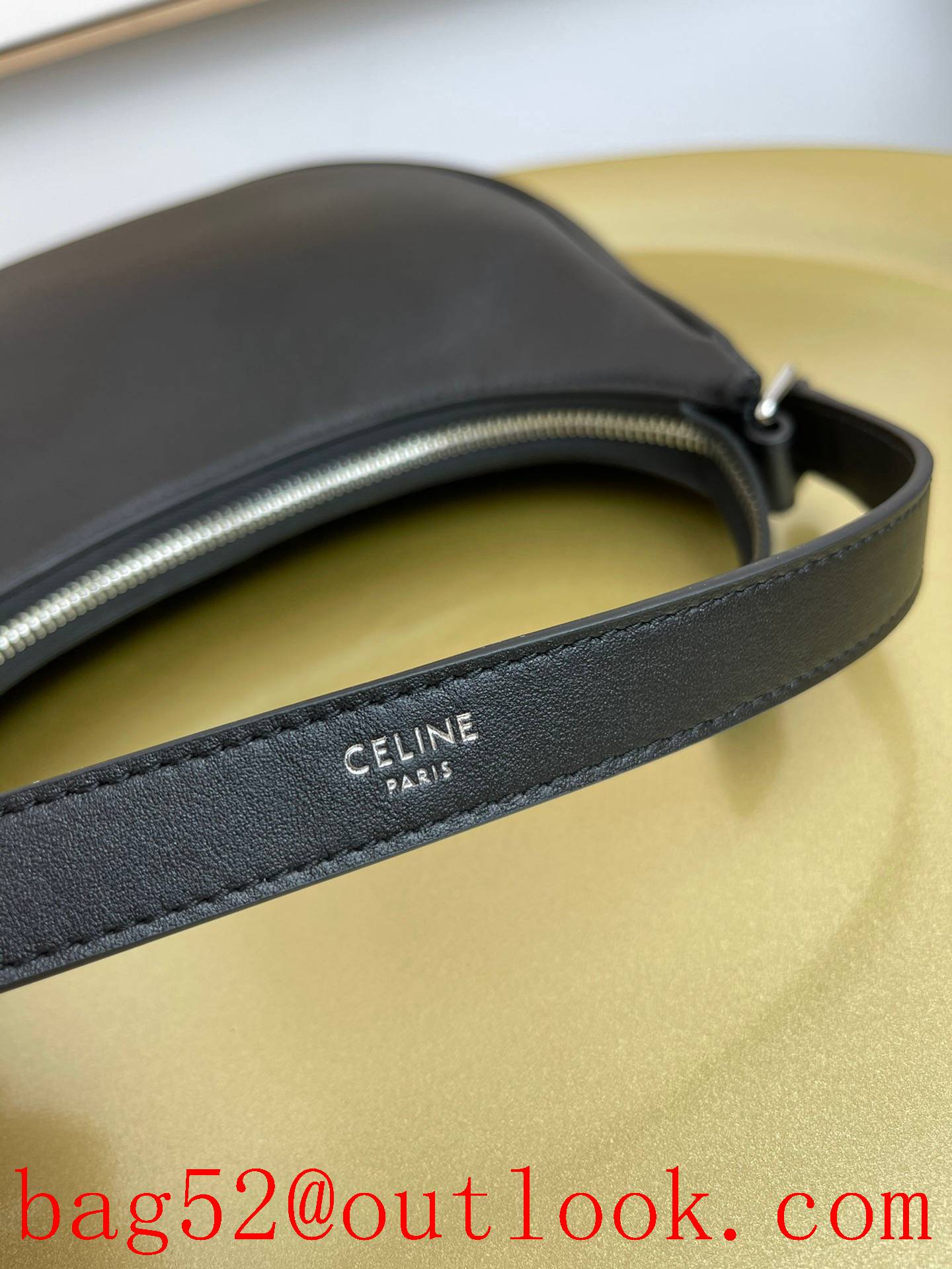 Celine black medium Ava printed smooth calfskin vintage handbag