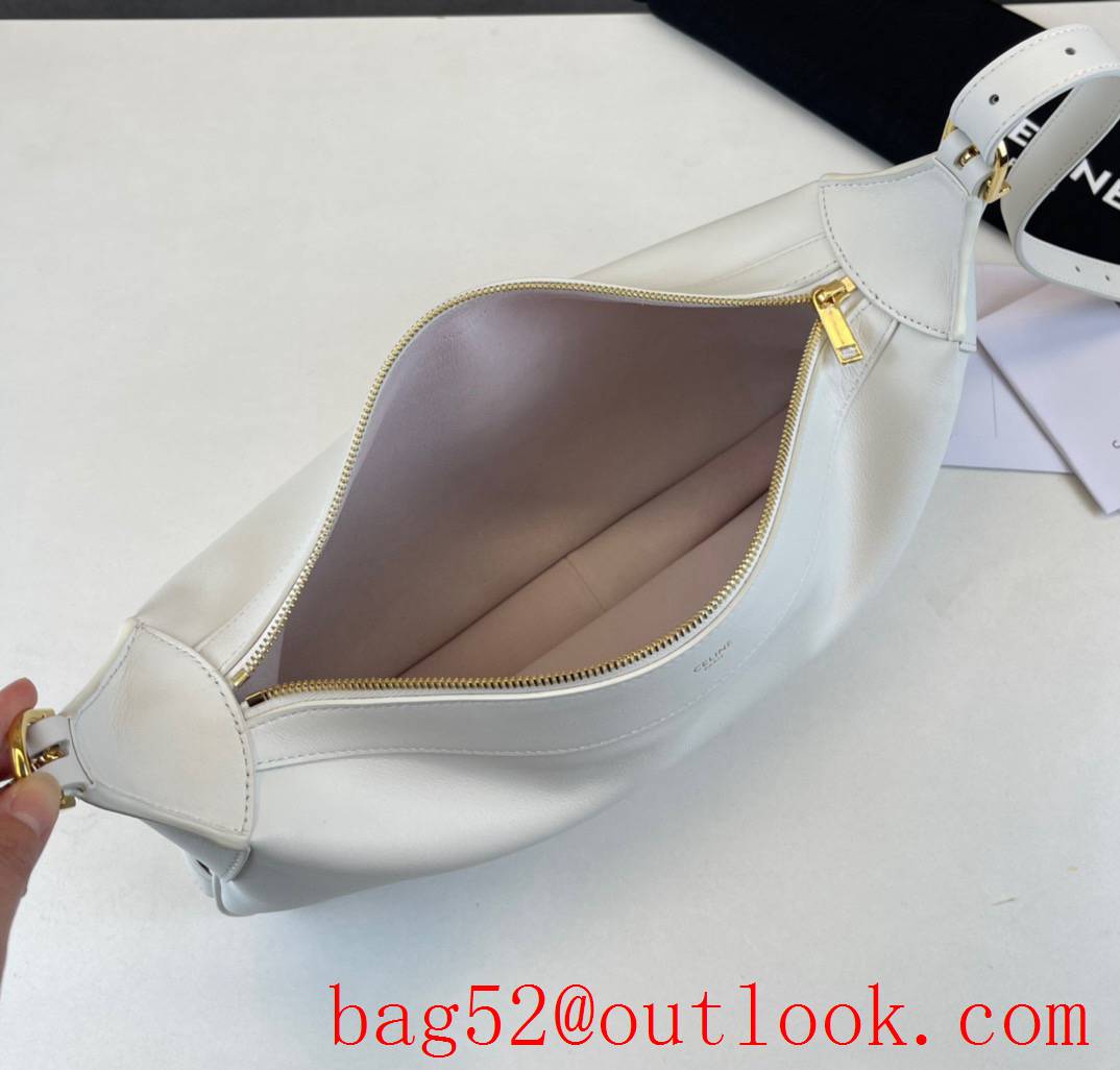 Celine leather lining shoulder bag white medium romy soft calfskin lady bag
