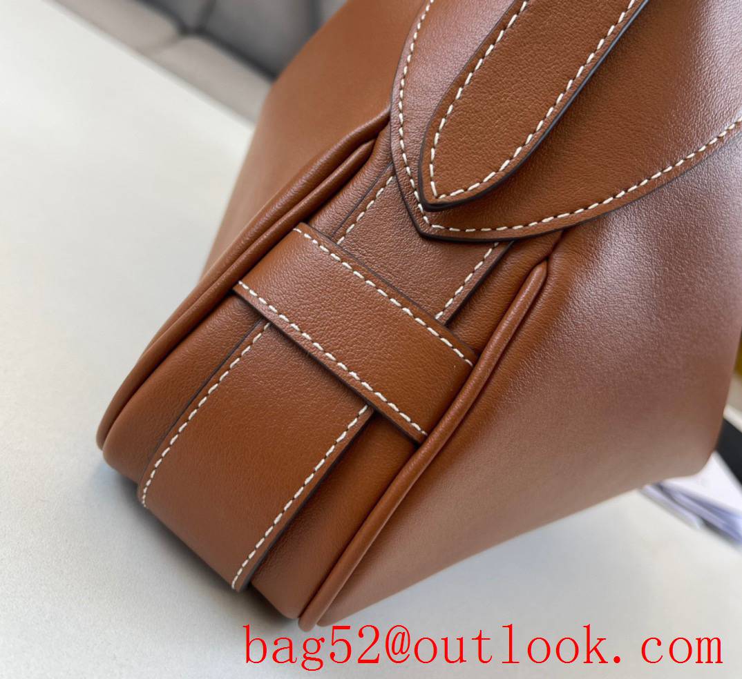 Celine light brown romy medium soft calfskin leather lining shoulder bag handbag