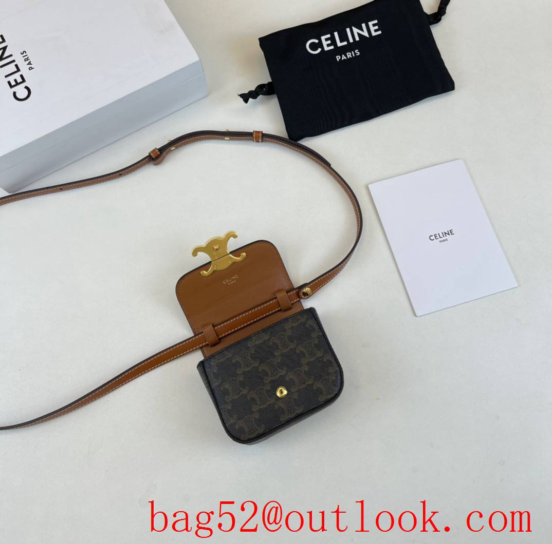 Celine black MINI TRIOMPHE baby's long-awaited tip bag