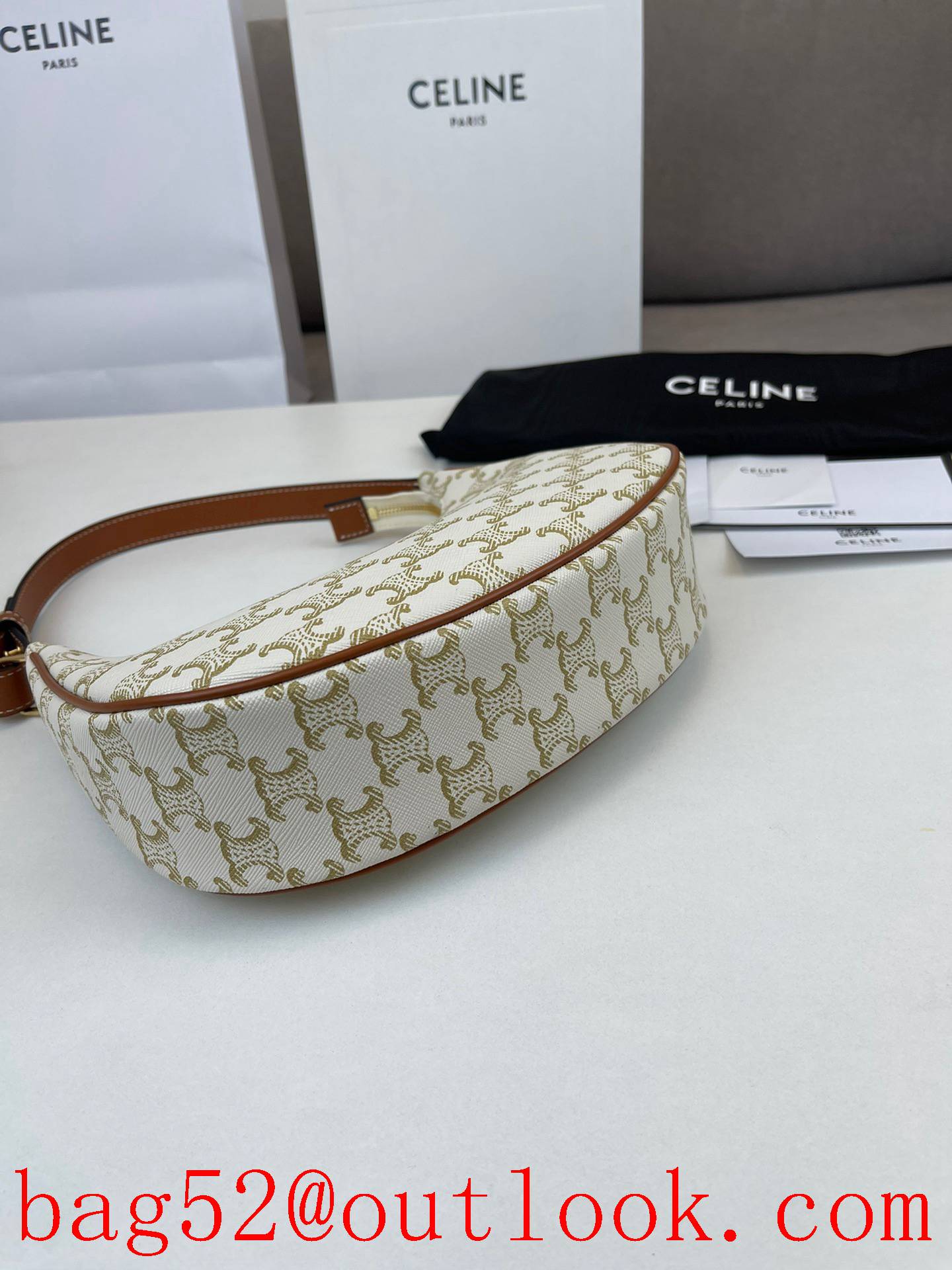 Celine medium New white presbyopia underarm handbag bag