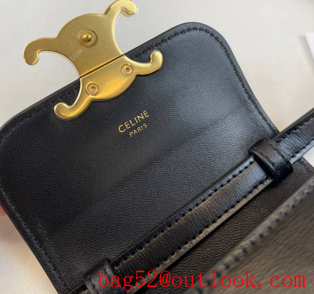 Celine black medium Triomphe cow leather Arc de Triomphe handbag underarm bag