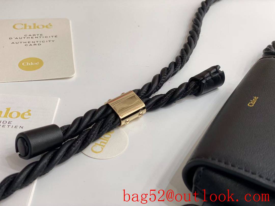 Chole black chloe key X mobile phone bag leather chain shoulder bag