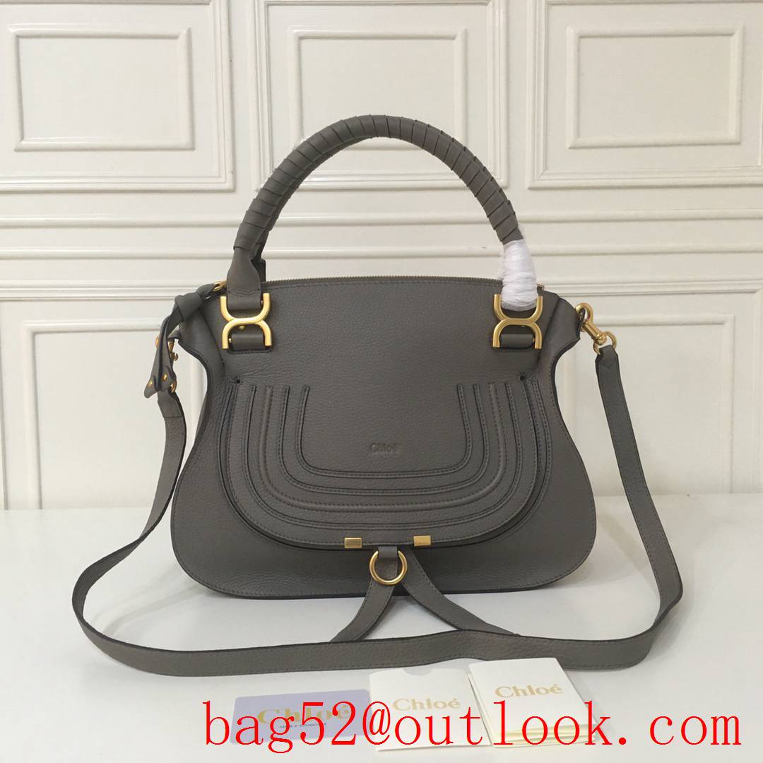 Chole Premium Collector's Edition shoulder flap marcie dark grey handbag