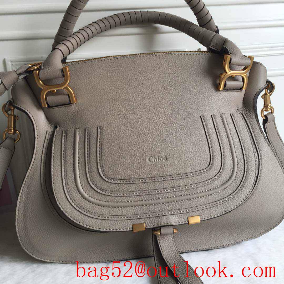 Chole grey large Premium Collector's Edition flap marcie shoulder handbag