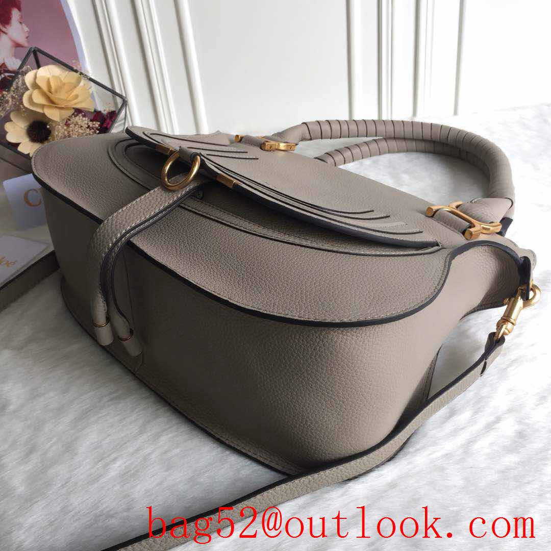 Chole grey large Premium Collector's Edition flap marcie shoulder handbag