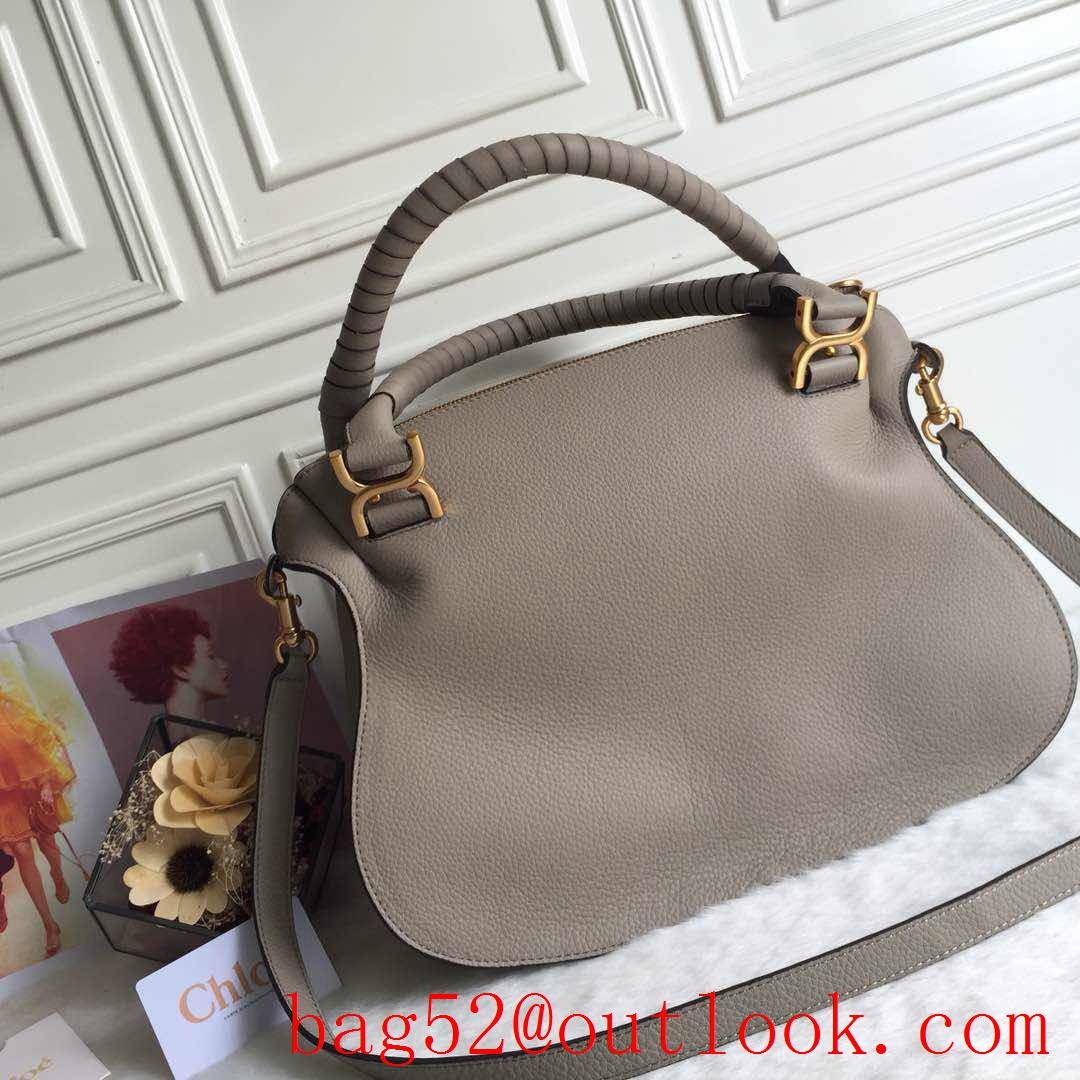 Chole grey large Premium Collector's Edition flap marcie shoulder handbag