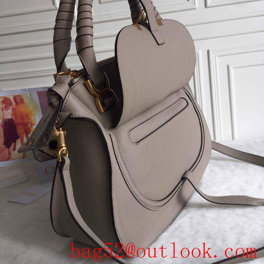 Chole grey large Premium Collector's Edition flap marcie shoulder handbag