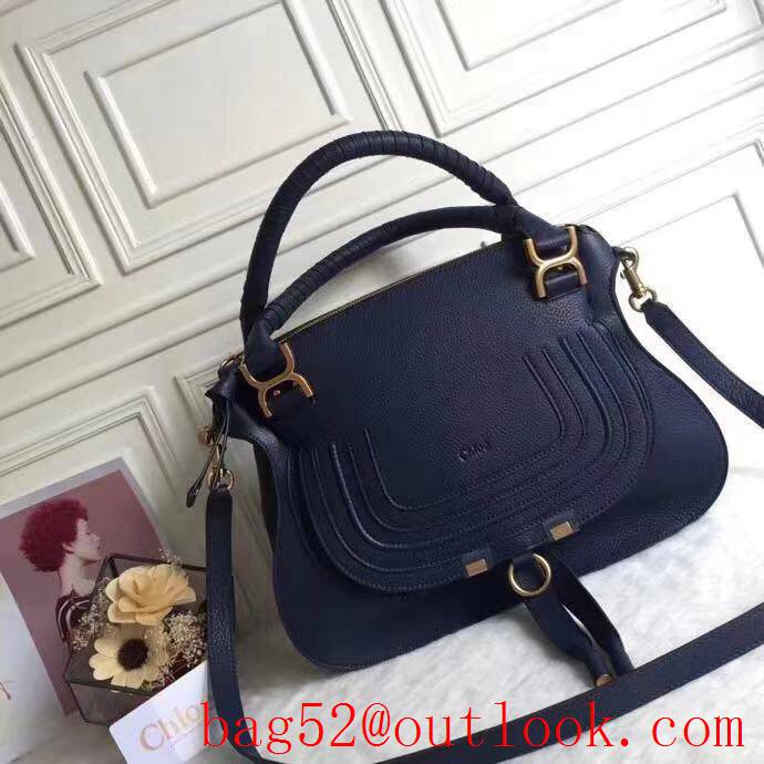 Chole Premium Collector's Edition shoulder navy blue large tote handbag