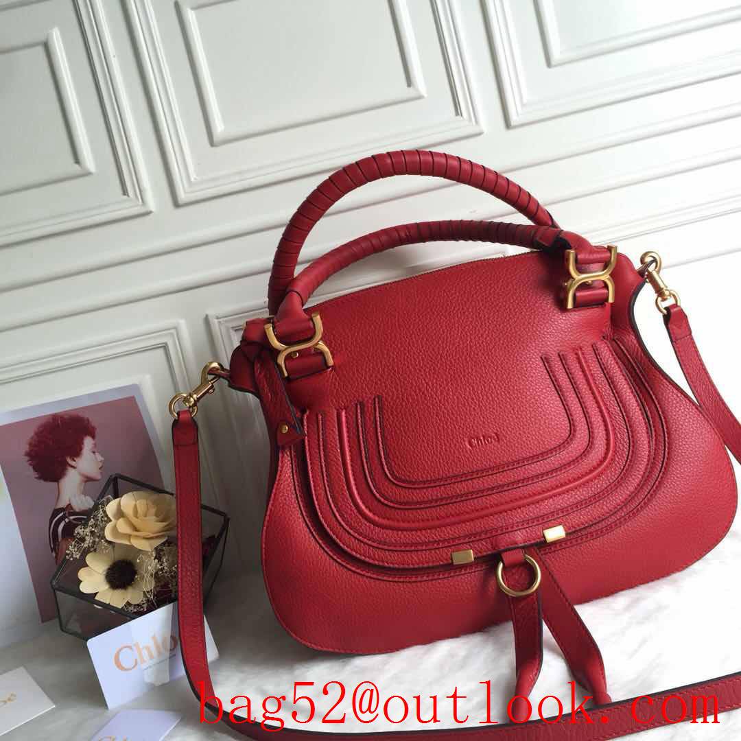 Chole shoulder red large Premium Collector's Edition flap marcie handbag