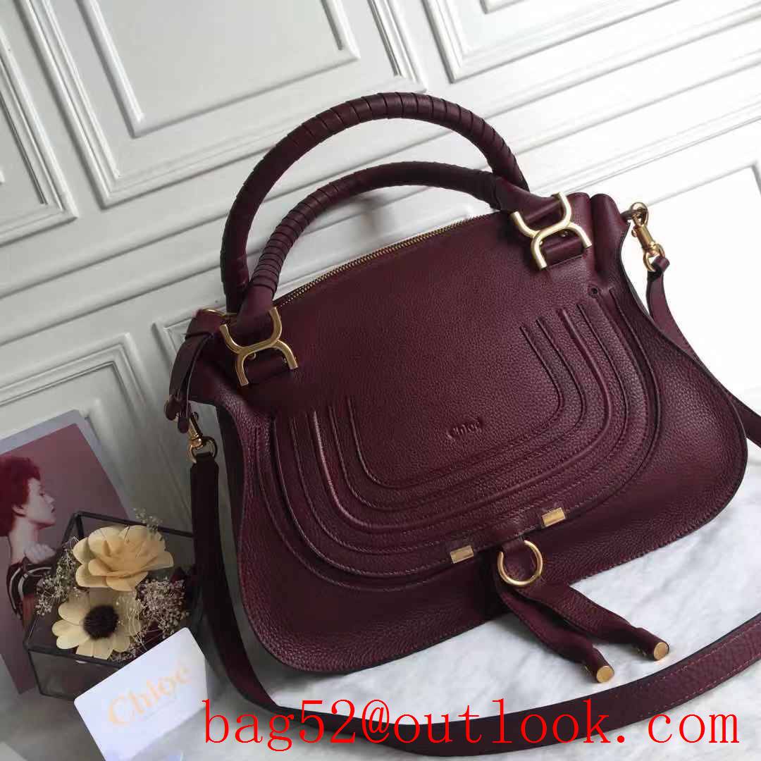 Chole Premium Collector's Edition flap marcie winered large bag handbag