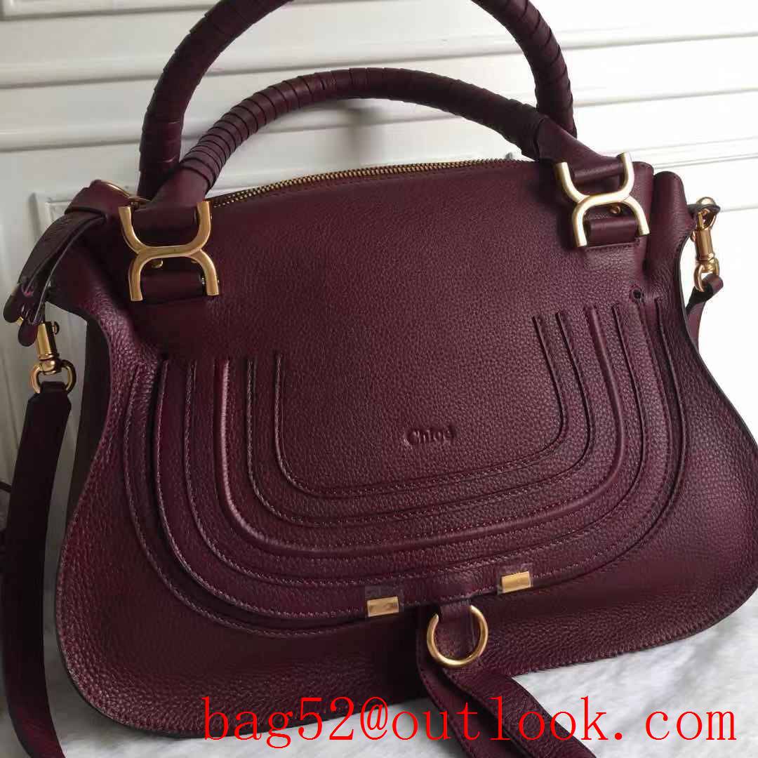 Chole Premium Collector's Edition flap marcie winered large bag handbag