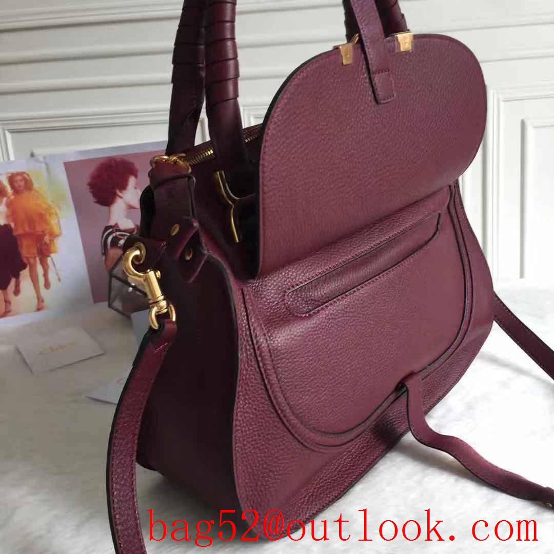 Chole Premium Collector's Edition flap marcie winered large bag handbag