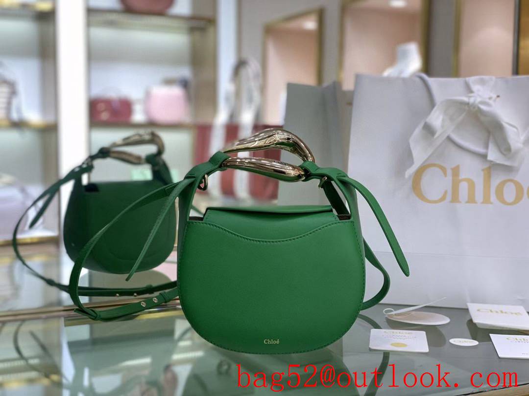 Chole Lip metal handle hobo kiss collection medium green bag