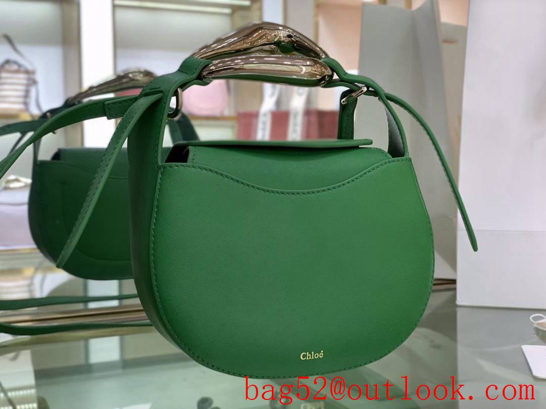 Chole Lip metal handle hobo kiss collection medium green bag