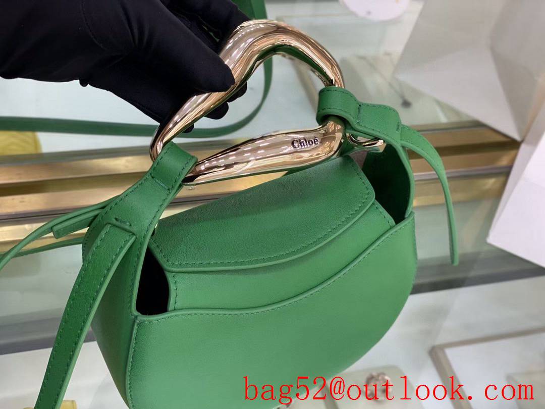 Chole Lip metal handle hobo kiss collection medium green bag