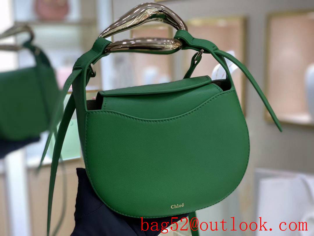 Chole Lip metal handle hobo kiss collection medium green bag