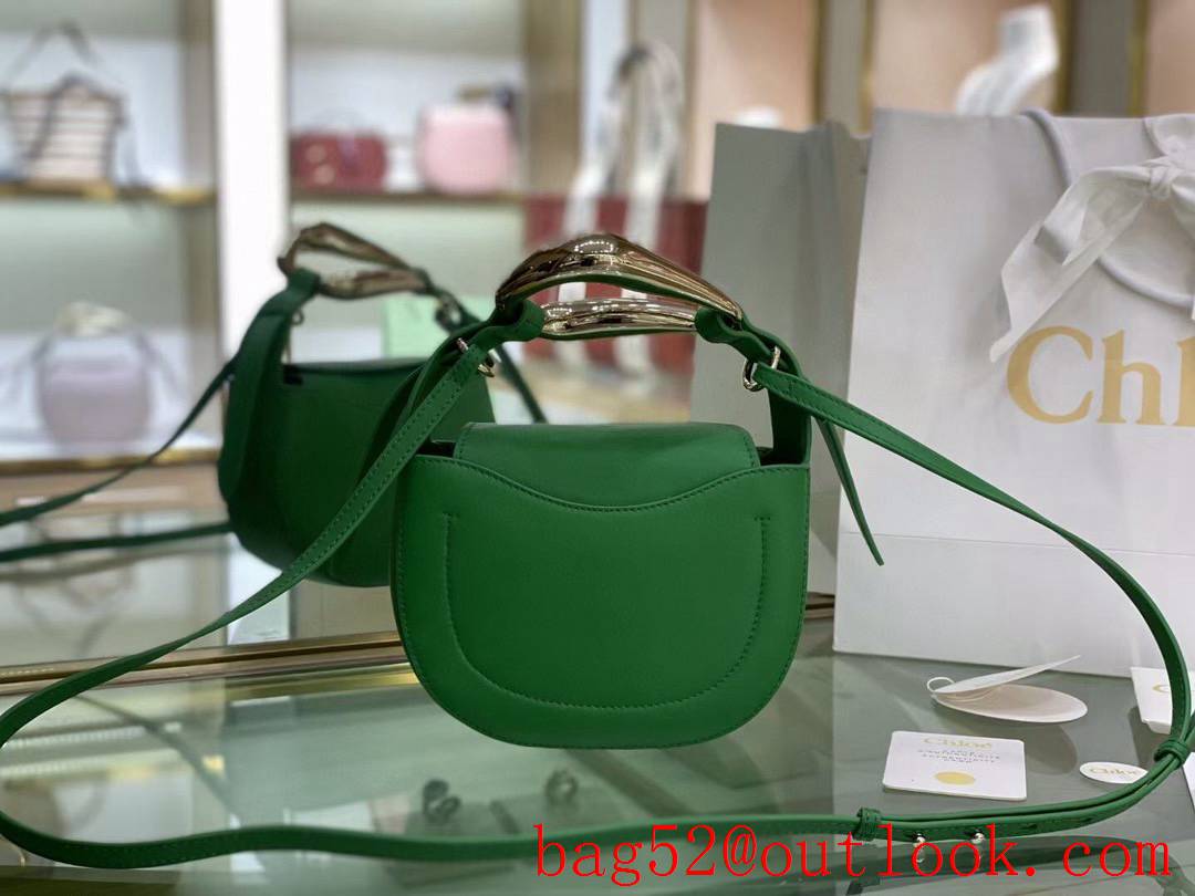 Chole Lip metal handle hobo kiss collection medium green bag