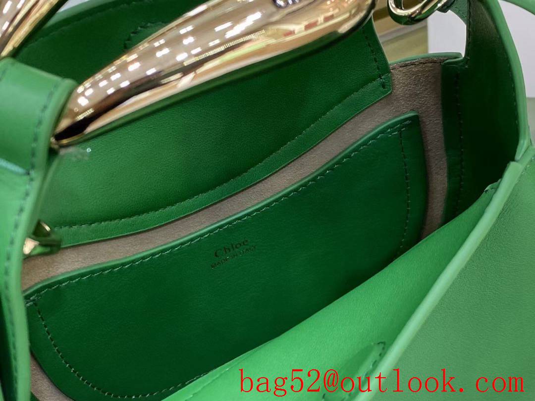 Chole Lip metal handle hobo kiss collection medium green bag