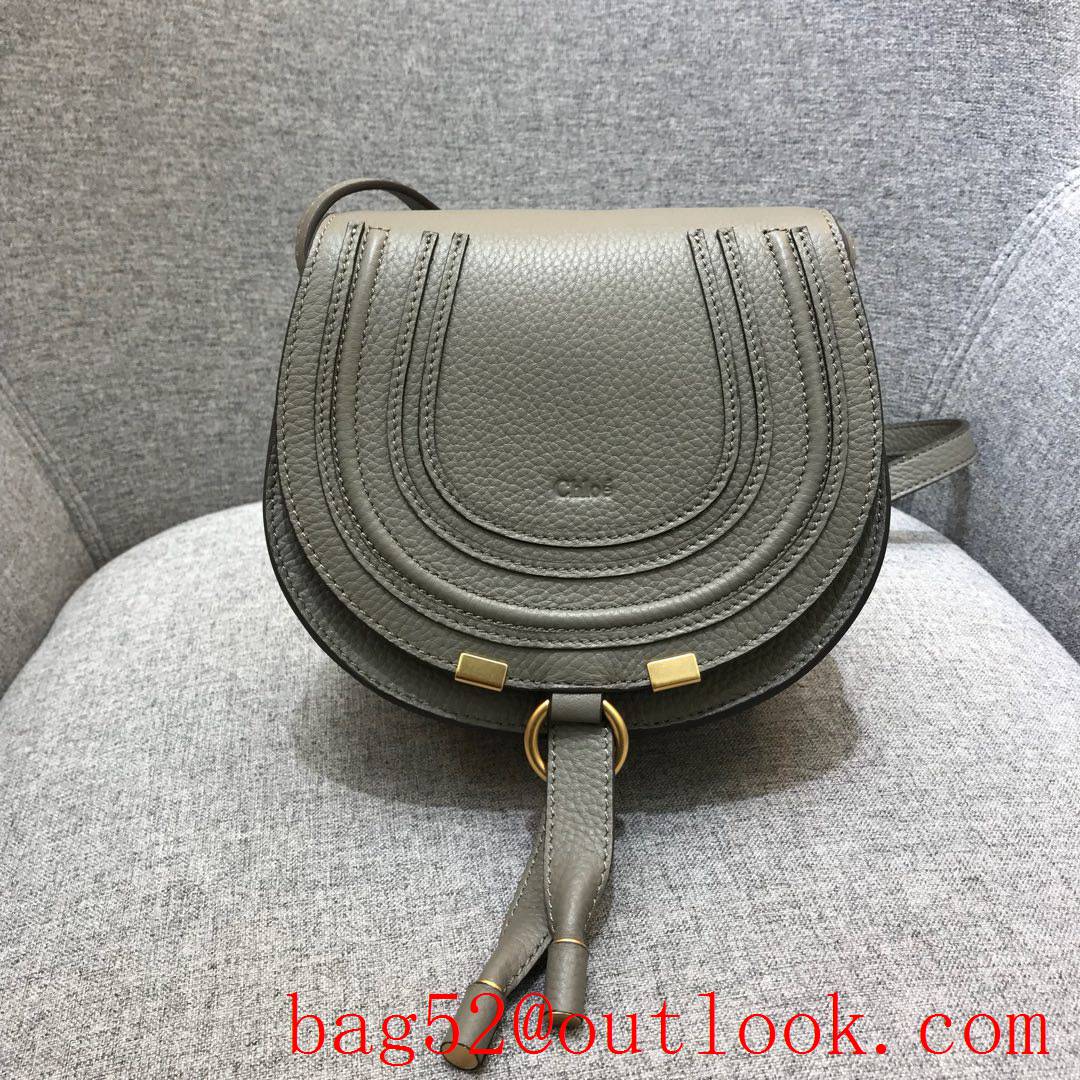 Chole imported natural tumbled cowhide eye-catching soft curves shoulder U-shaped leather pattern embellishment bag