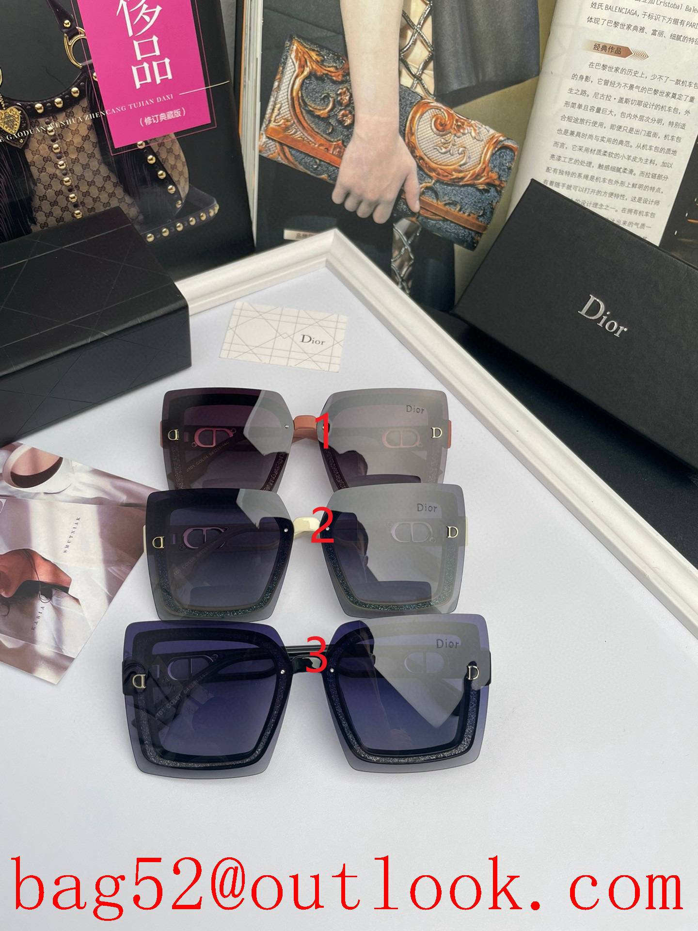 Dior Women's HD TR Sliced Frame Sunglasses