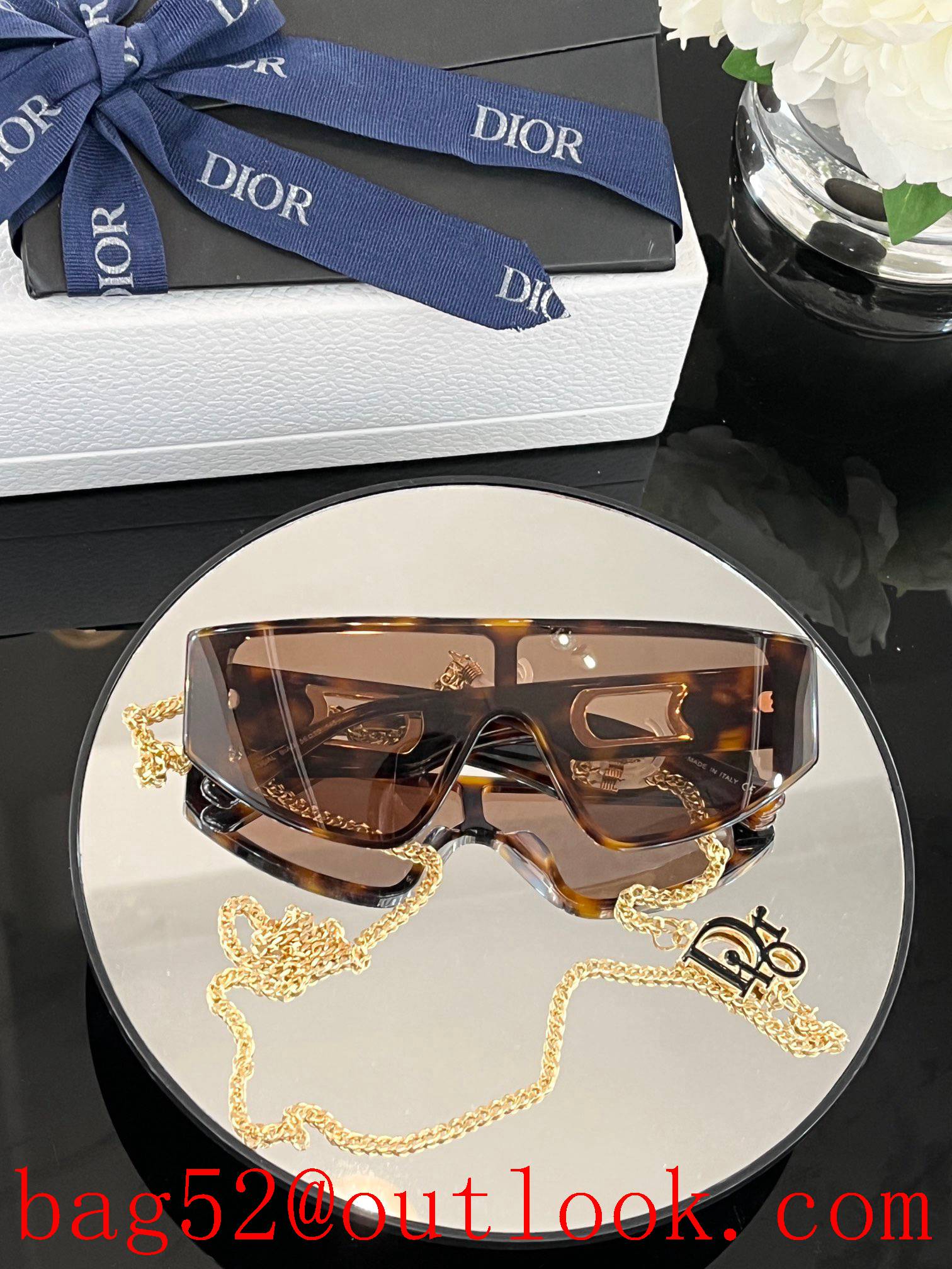 Dior 4 colors with chain women sunglasses