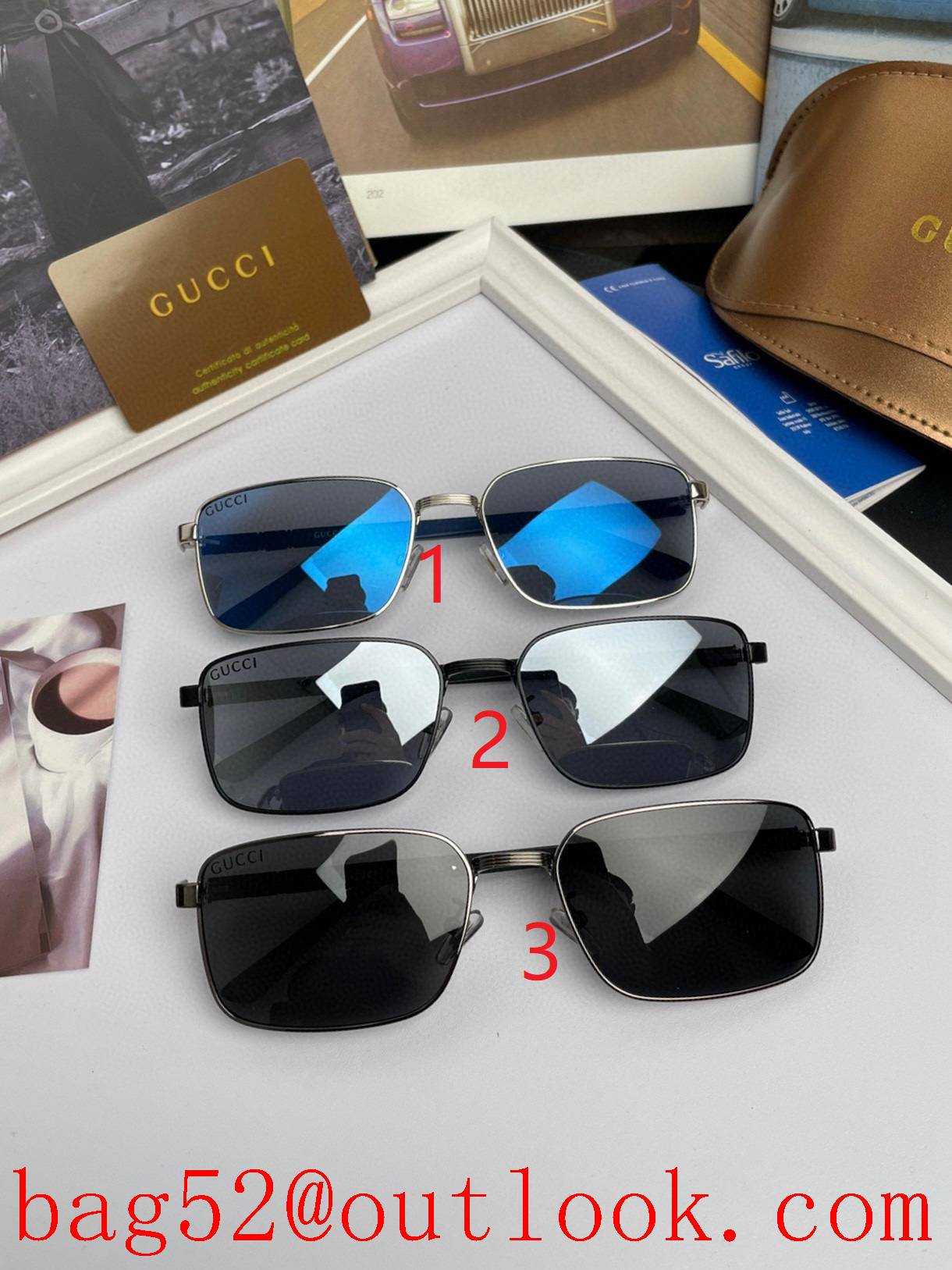 Gucci original single quality unisex polarized sunglasses