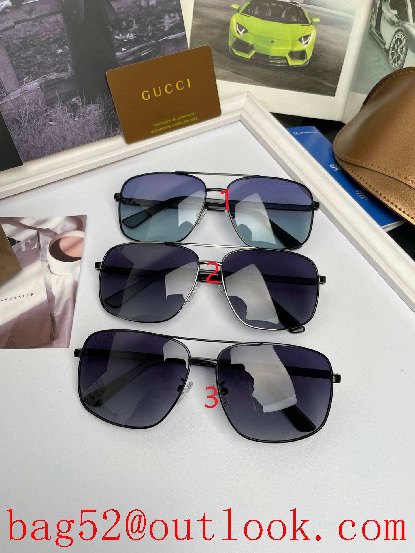 Gucci Original single quality men's polarized sunglasses