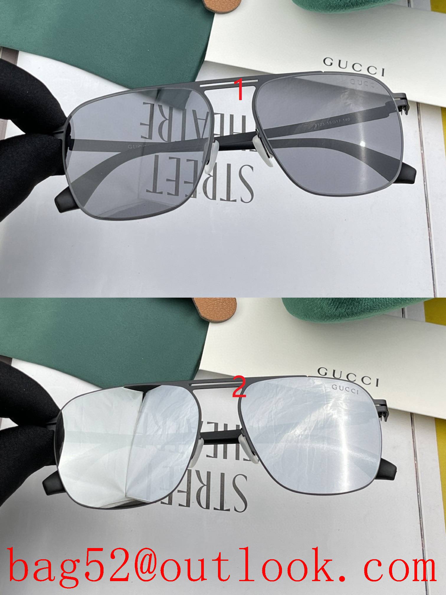 Gucci 2022 new men's and women's couple models sunglasses